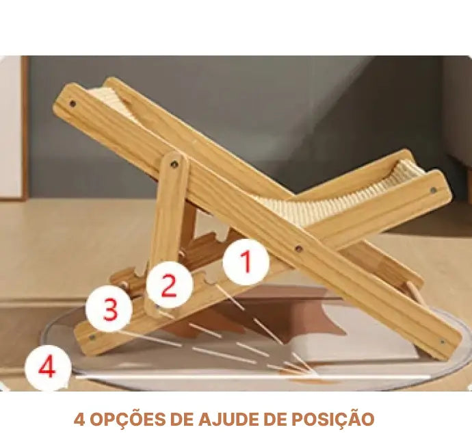 Cadeira Ajustável para Pets - Conforto e Estilo em 4 Posições Reclináveis!