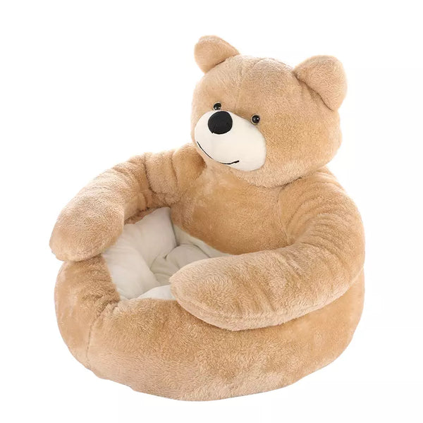 Caminha Redonda Pet Urso - Cama Aconchegante para Cães e Gatos
