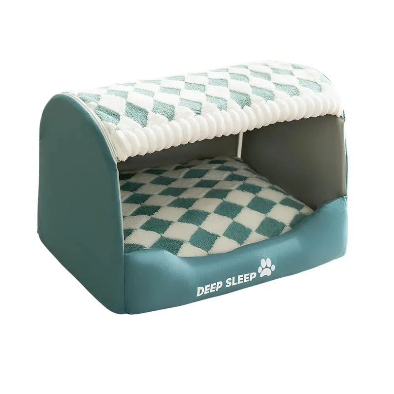 Casinha Dobrável Conforto Deluxe para Cães e Gatos - Sistema 2 em 1