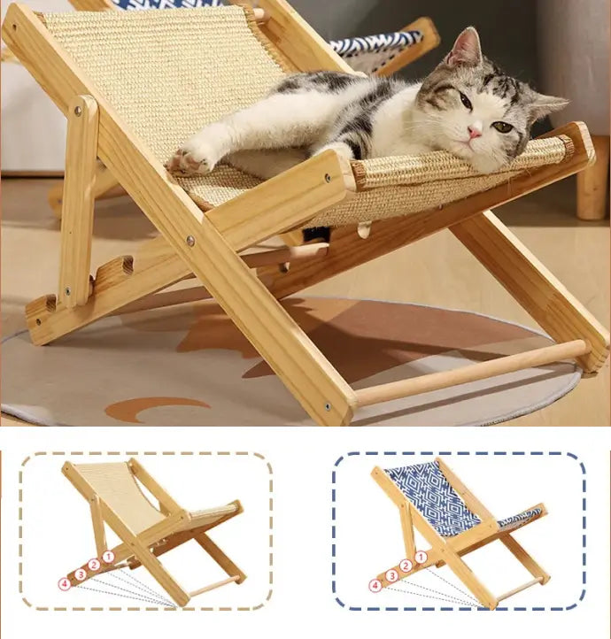 Cadeira Ajustável para Pets - Conforto e Estilo em 4 Posições Reclináveis!