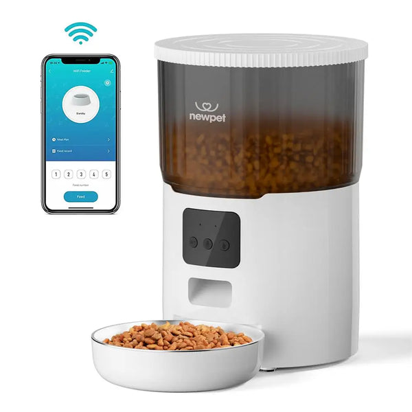Alimentador Automático Inteligente 4L com App para Cães e Gatos - Bivolt