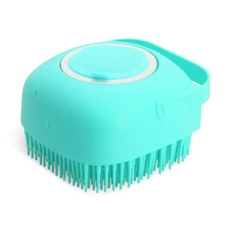 🐾 Escova de Banho e Dispensador de Shampoo 2 em 1: Cuidado Completo para Seu Pet! 🛁
