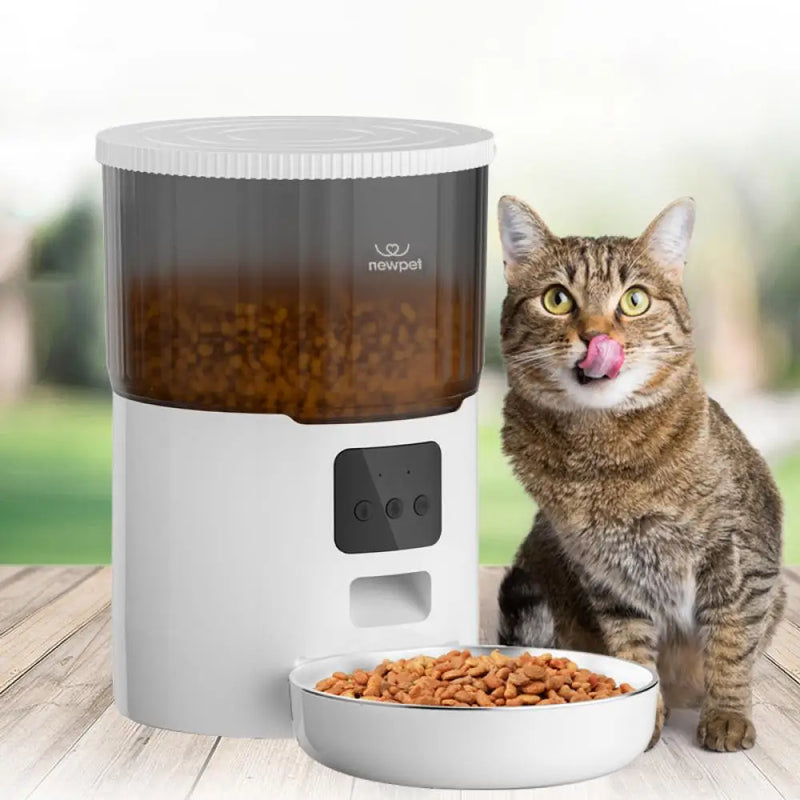 Alimentador Automático Inteligente 4L com App para Cães e Gatos - Bivolt