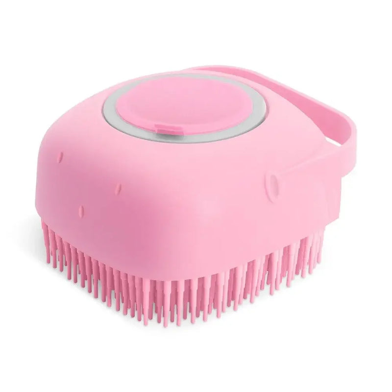 🐾 Escova de Banho e Dispensador de Shampoo 2 em 1: Cuidado Completo para Seu Pet! 🛁