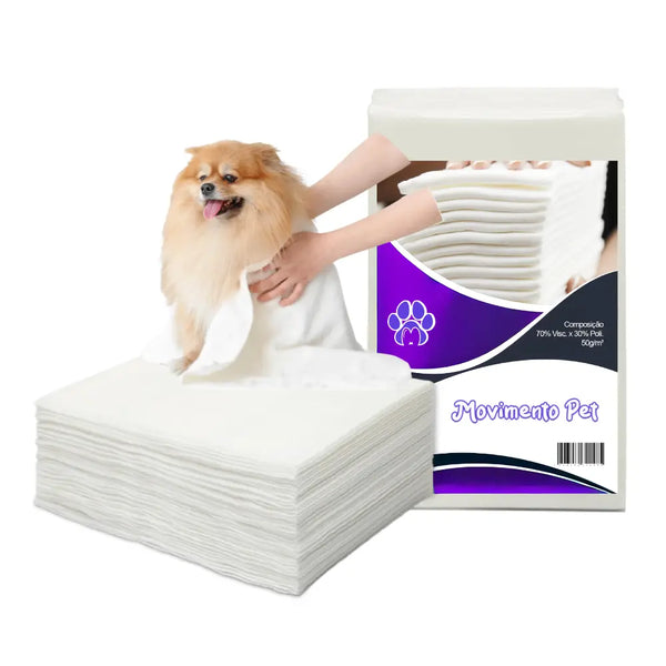 Toalha Descartável de Alta Absorção para Cães e Gatos - 300 Unidades 30x40cm