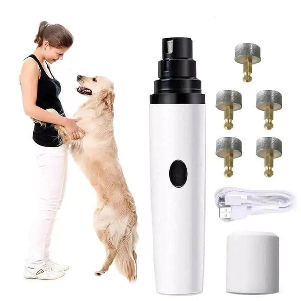 Aparador de Unhas Pet Recarregável para Cães e Gatos - Lixador Elétrico LED