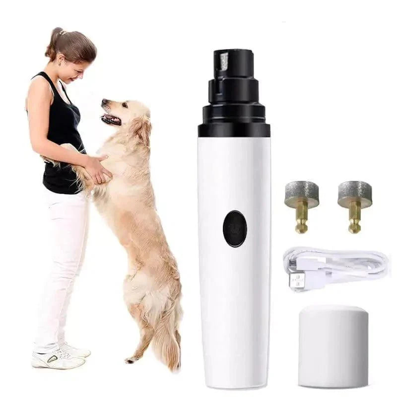Aparador de Unhas Pet Recarregável para Cães e Gatos - Lixador Elétrico LED