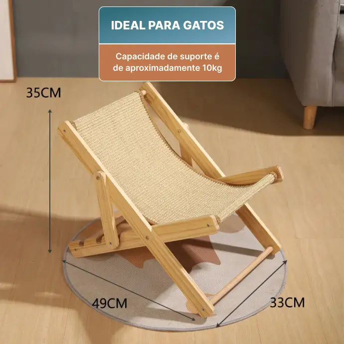 Cadeira Ajustável para Pets - Conforto e Estilo em 4 Posições Reclináveis!