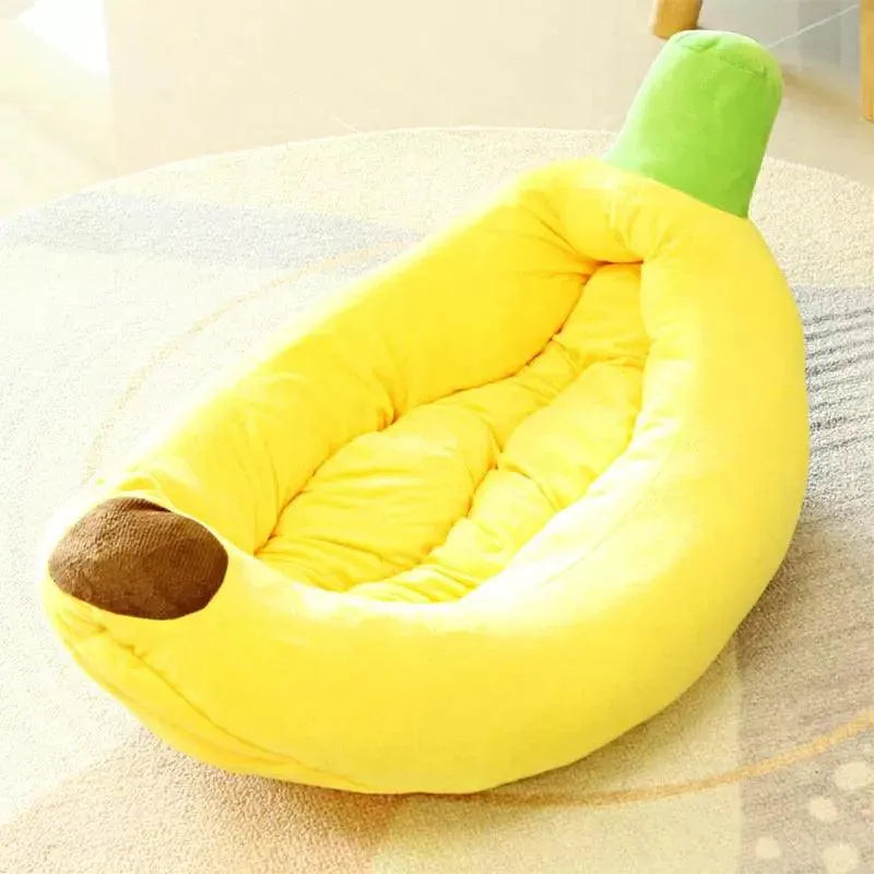 Cama Pet Confort Banana para Cães e Gatos - Design Divertido - 4 Tamanhos