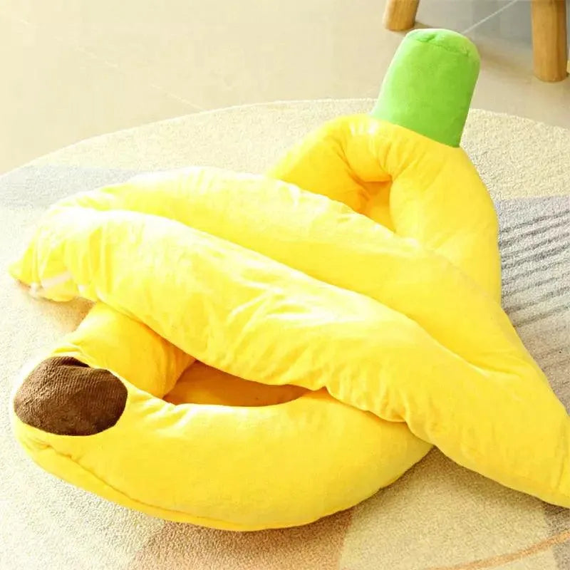 Cama Pet Confort Banana para Cães e Gatos - Design Divertido - 4 Tamanhos