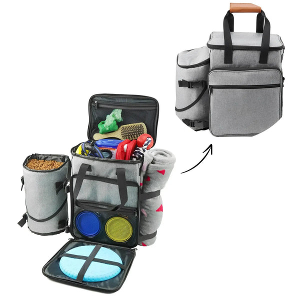 Bolsa de Viagem para Pets com Compartimento Térmico - Múltiplos Bolsos