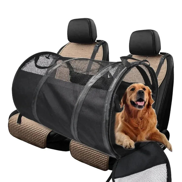 Túnel Assento de Carro Para Cachorro - Proteção e Conforto nas Viagens